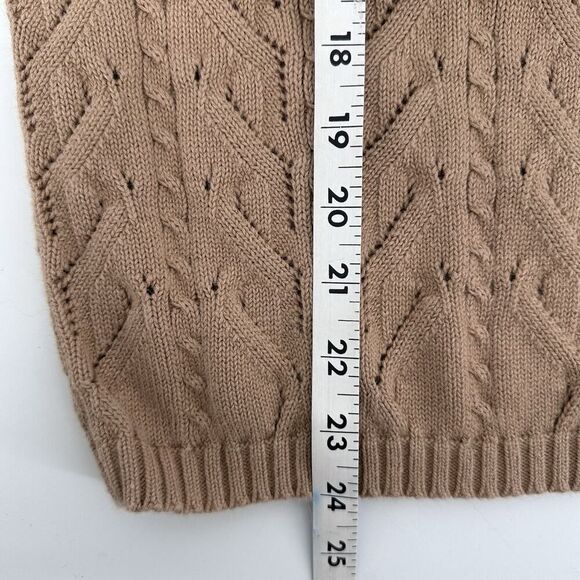 Josephine Chaus Sleeveless Knit Sweater Tank Women’s Medium Tan Lightweight - Picture 8 of 8